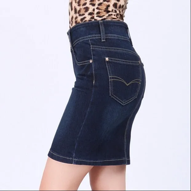 Casual Cotton Denim Mini Skirt