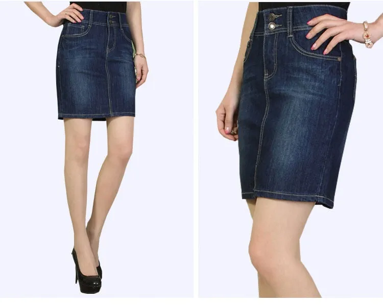 Casual Cotton Denim Mini Skirt