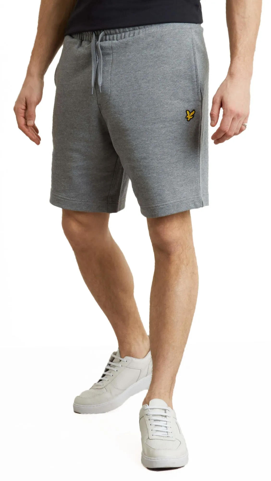 Lyle and Scott Plain Jog Sweat Shorts in Mid Grey Marl