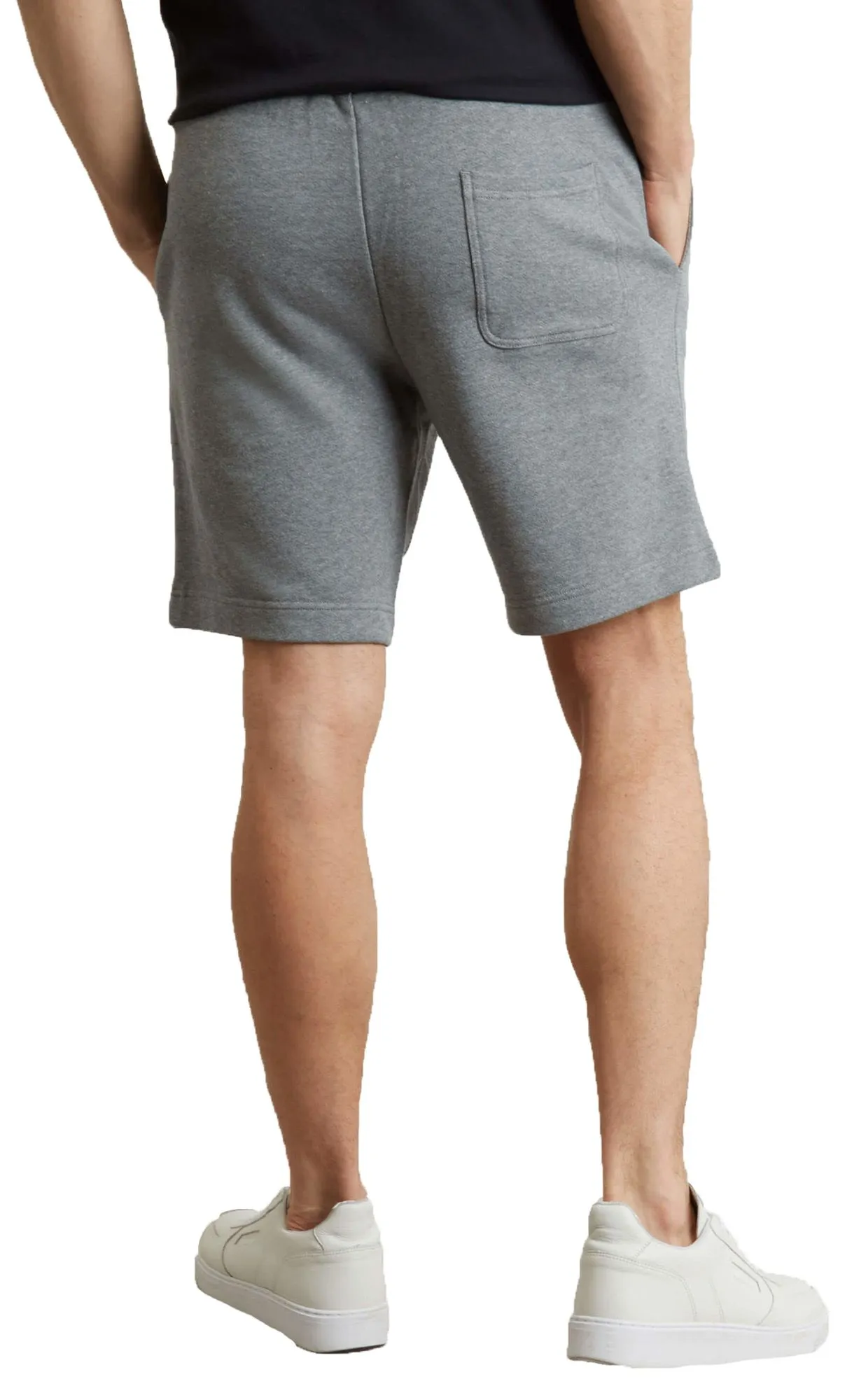 Lyle and Scott Plain Jog Sweat Shorts in Mid Grey Marl