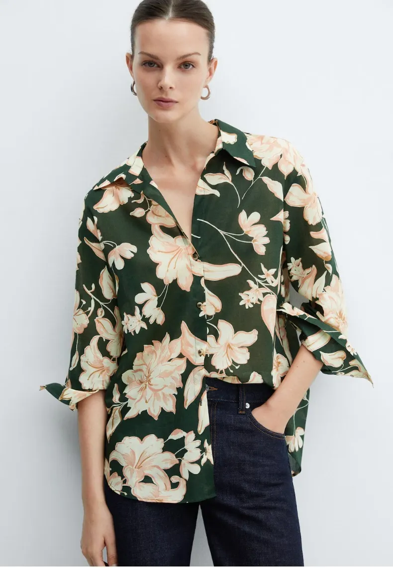 Trendy Floral Cotton Top