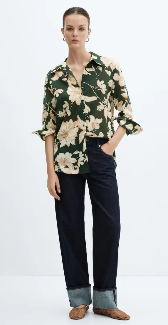 Trendy Floral Cotton Top