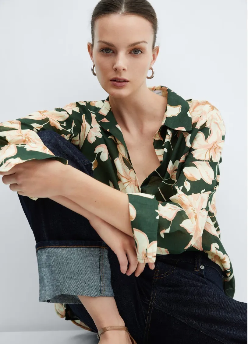 Trendy Floral Cotton Top