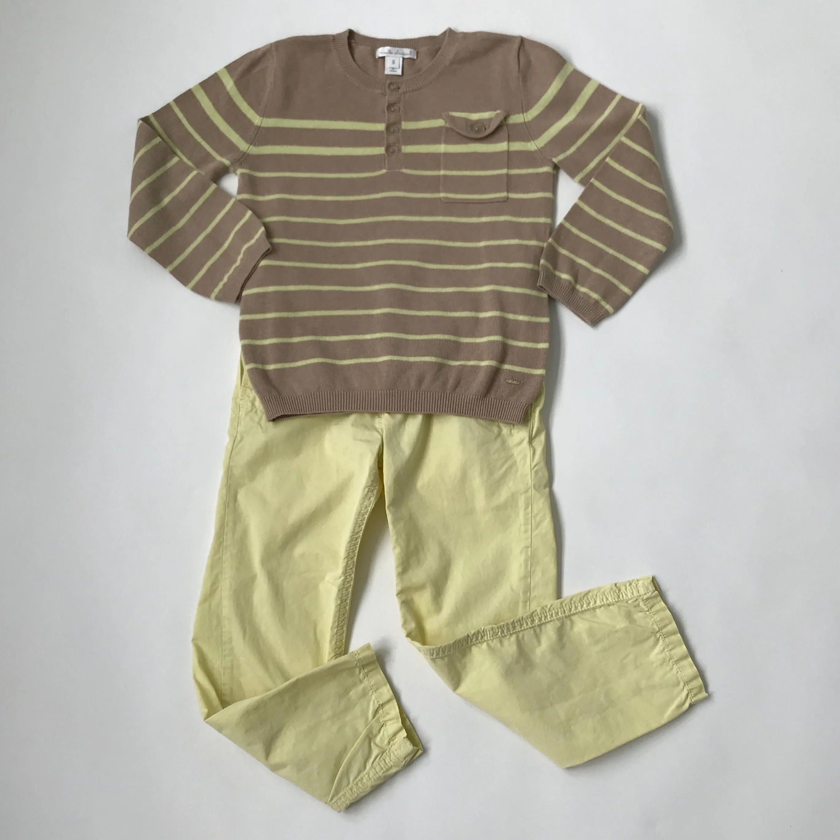 Lemon Yellow Cotton Chinos for Kids