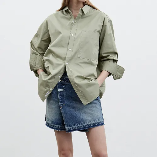 Logo Casual Street Style Long Sleeves Shirts & Blouses