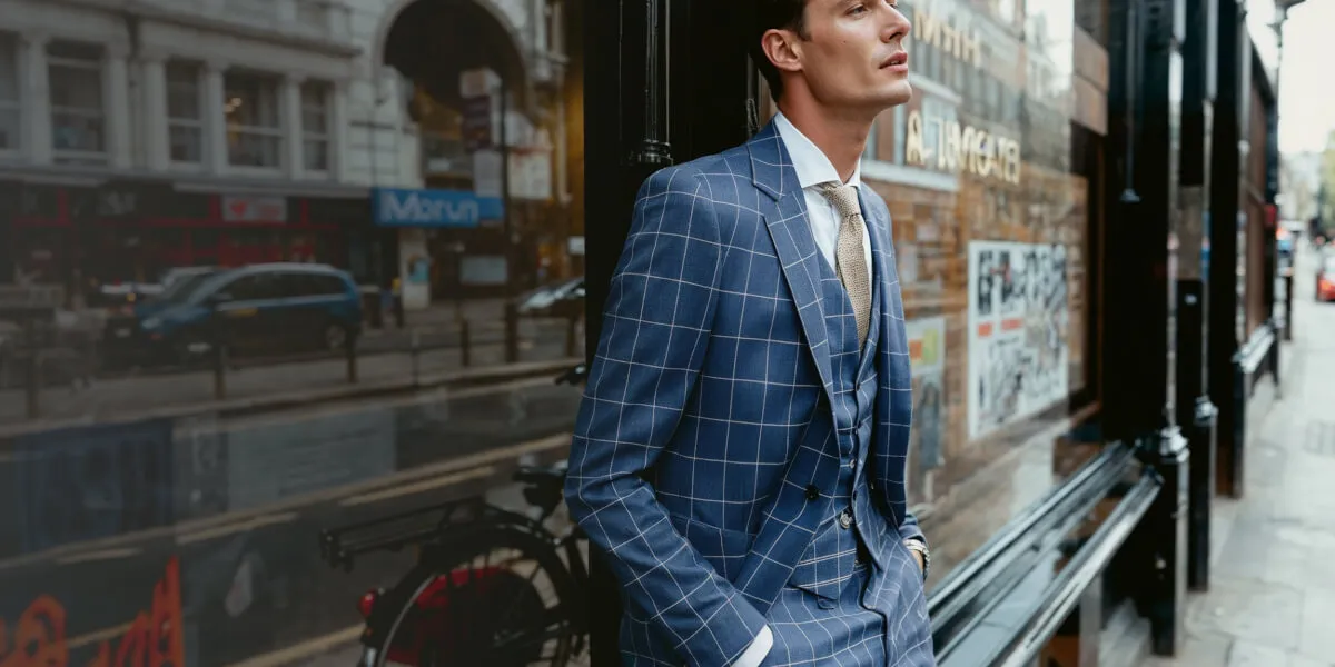 Mens Windowpane Suits