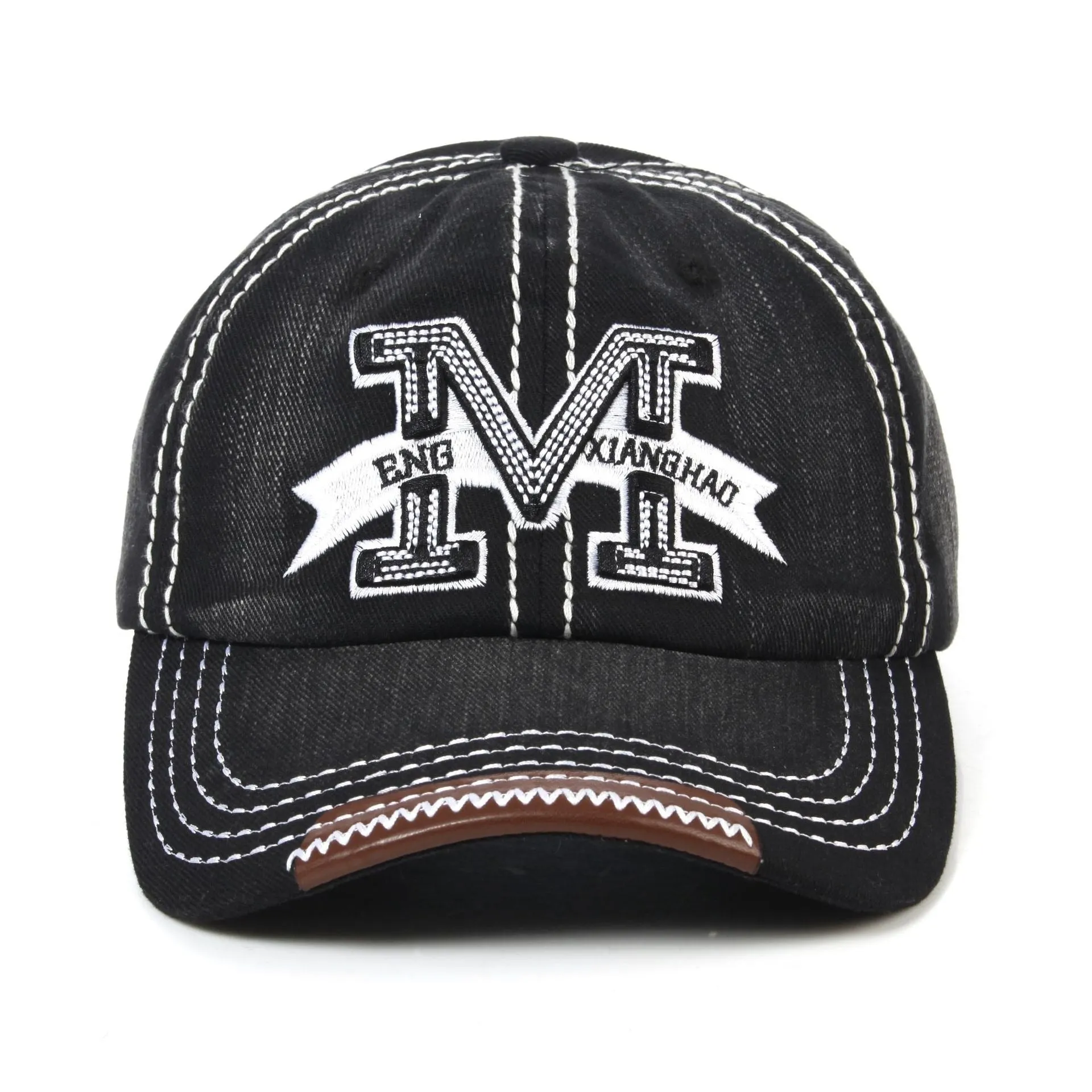 Adjustable Unisex Baseball Cap with Metallic M Letter