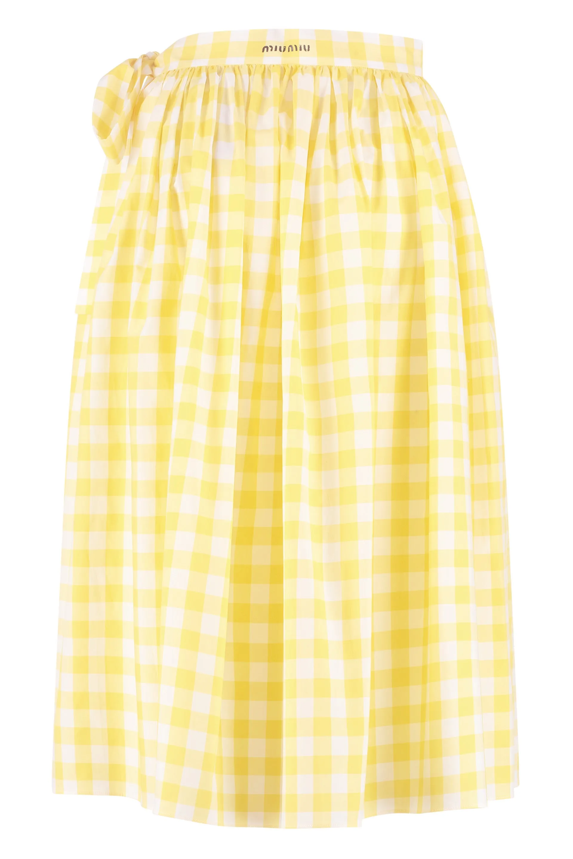 Miu Miu Checked A-Line Medium Skirt