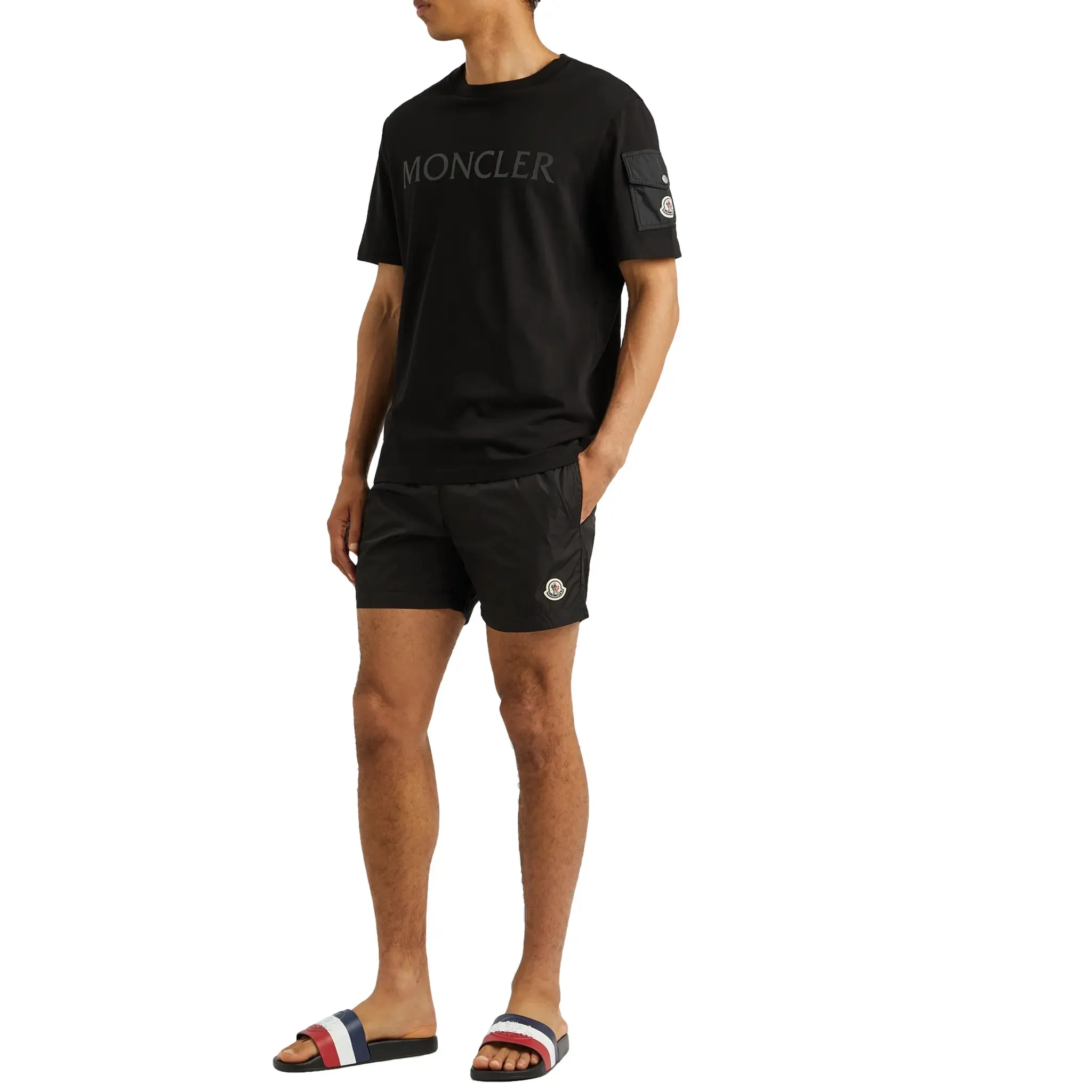 Moncler Black Swimwear Shorts