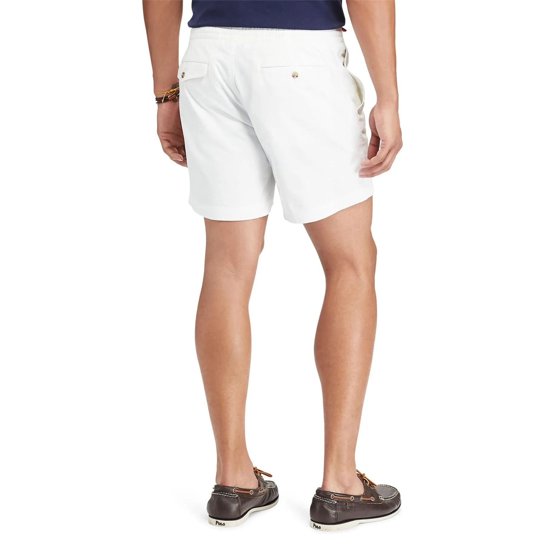 White Cotton Knit Prepster Shorts