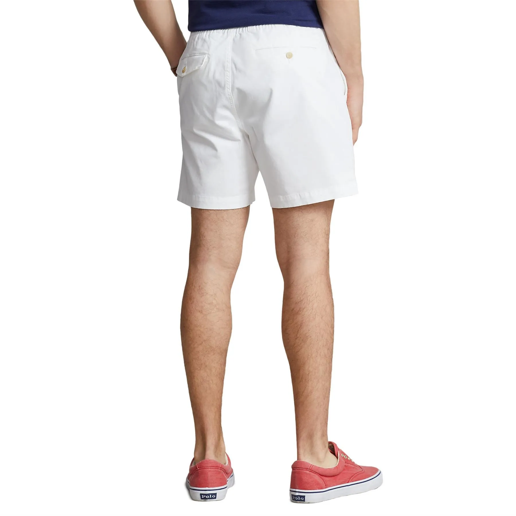 White Cotton Knit Prepster Shorts