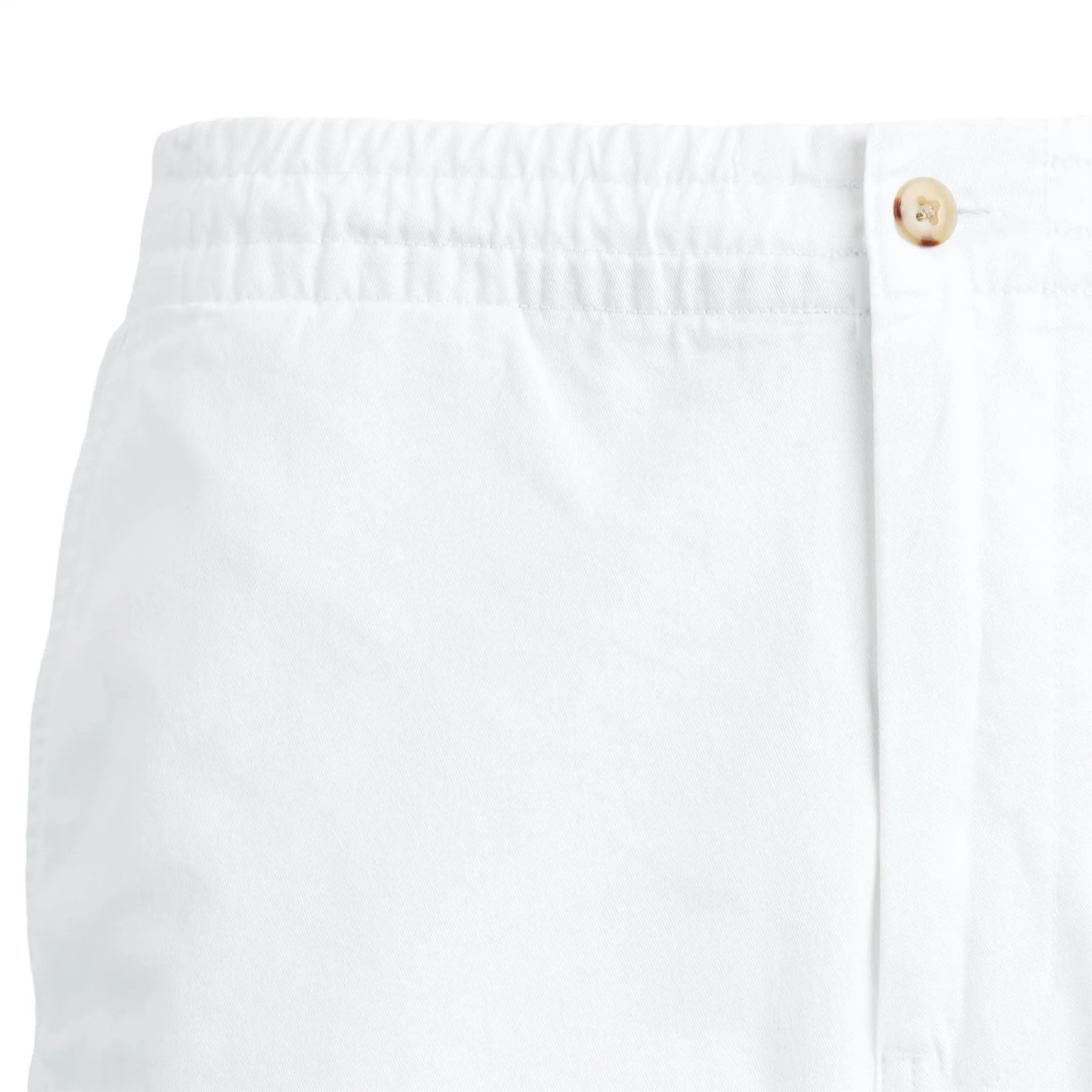 White Cotton Knit Prepster Shorts