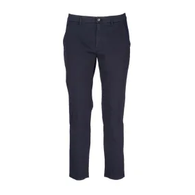 NAVY GABARDINE PRINCE CHINOS PANTS FOR MEN