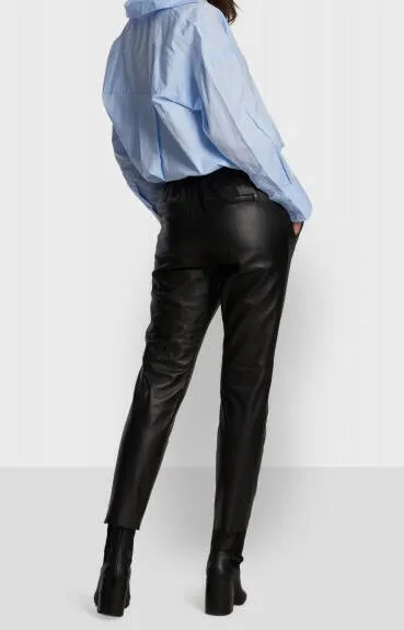 Oakwood 63641 Women's Black Lambskin Leather Pants