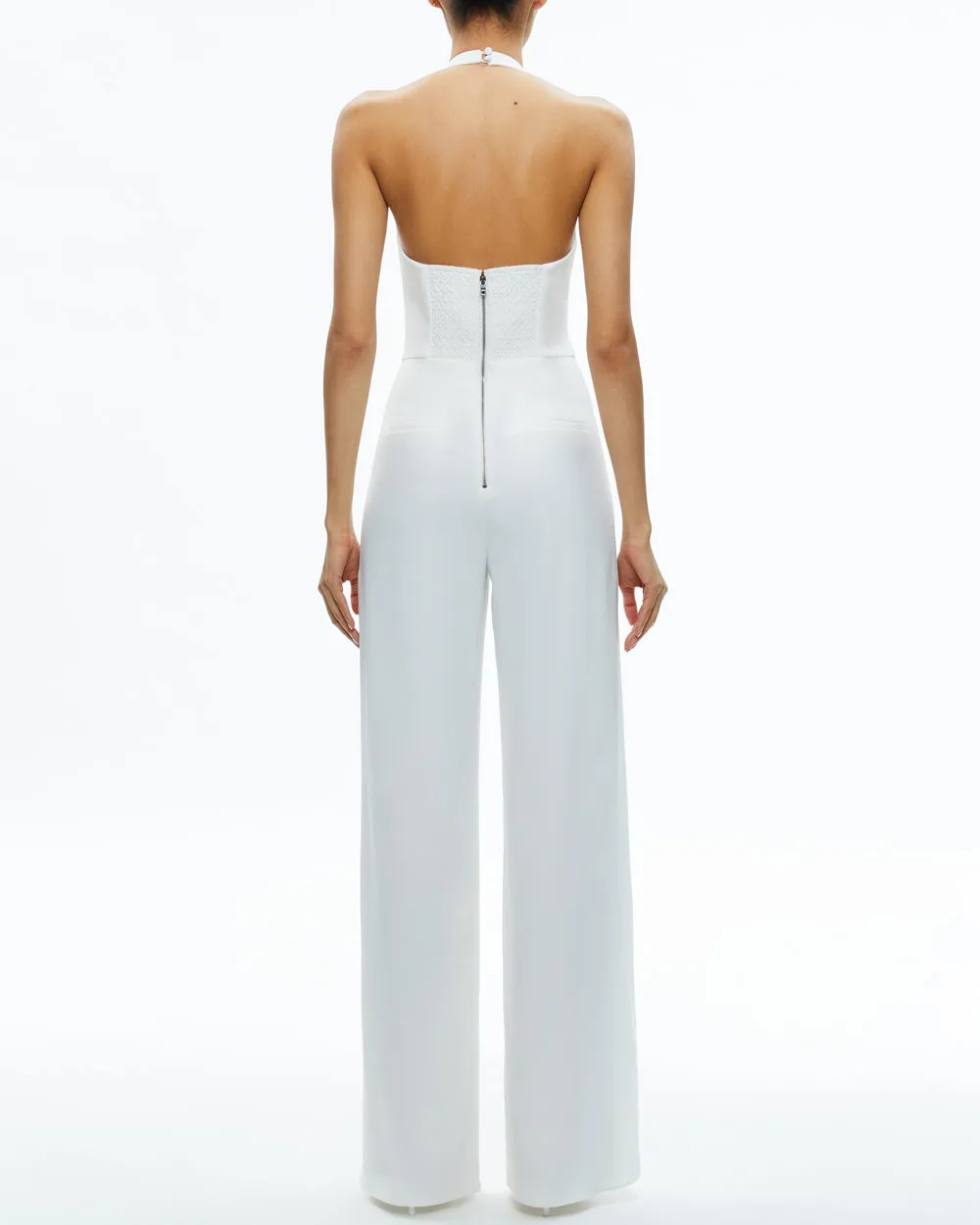 Rumi Off White Halter Neck Jumpsuit