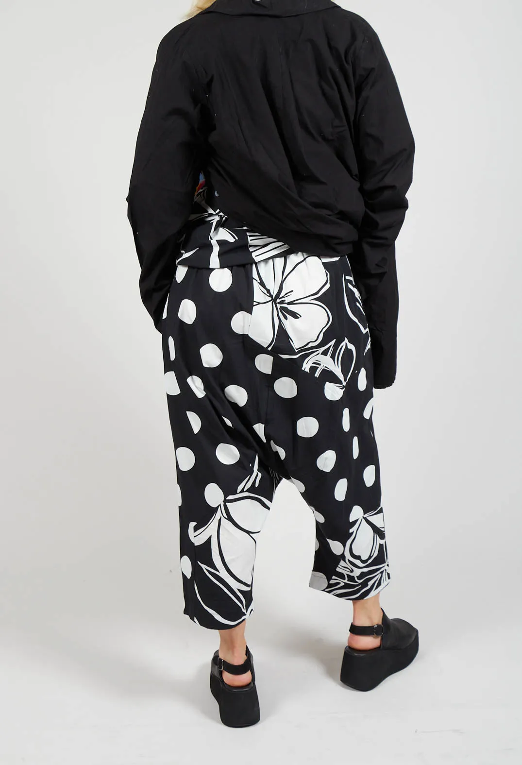 Original Black Polka Dot Drop-Crotch Pants