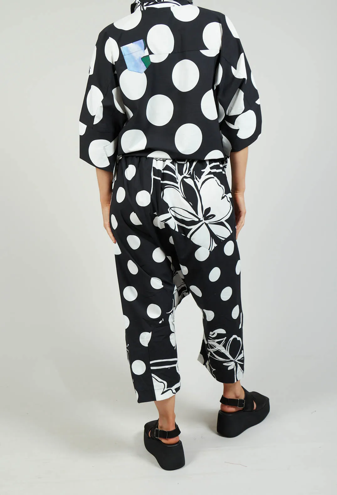 Original Black Polka Dot Drop-Crotch Pants