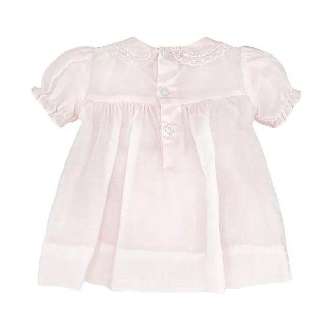 Petit Ami & Zubels Pink Smocked Lace Dress