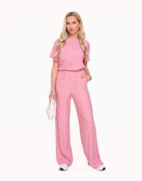 Pink Pleated Trousers