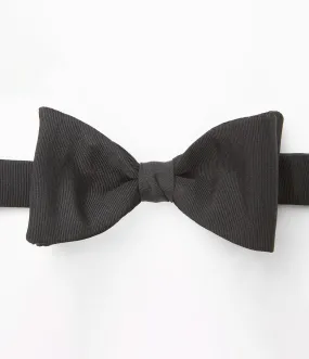 Elegant Pre-tied Black Grosgrain Bow Tie