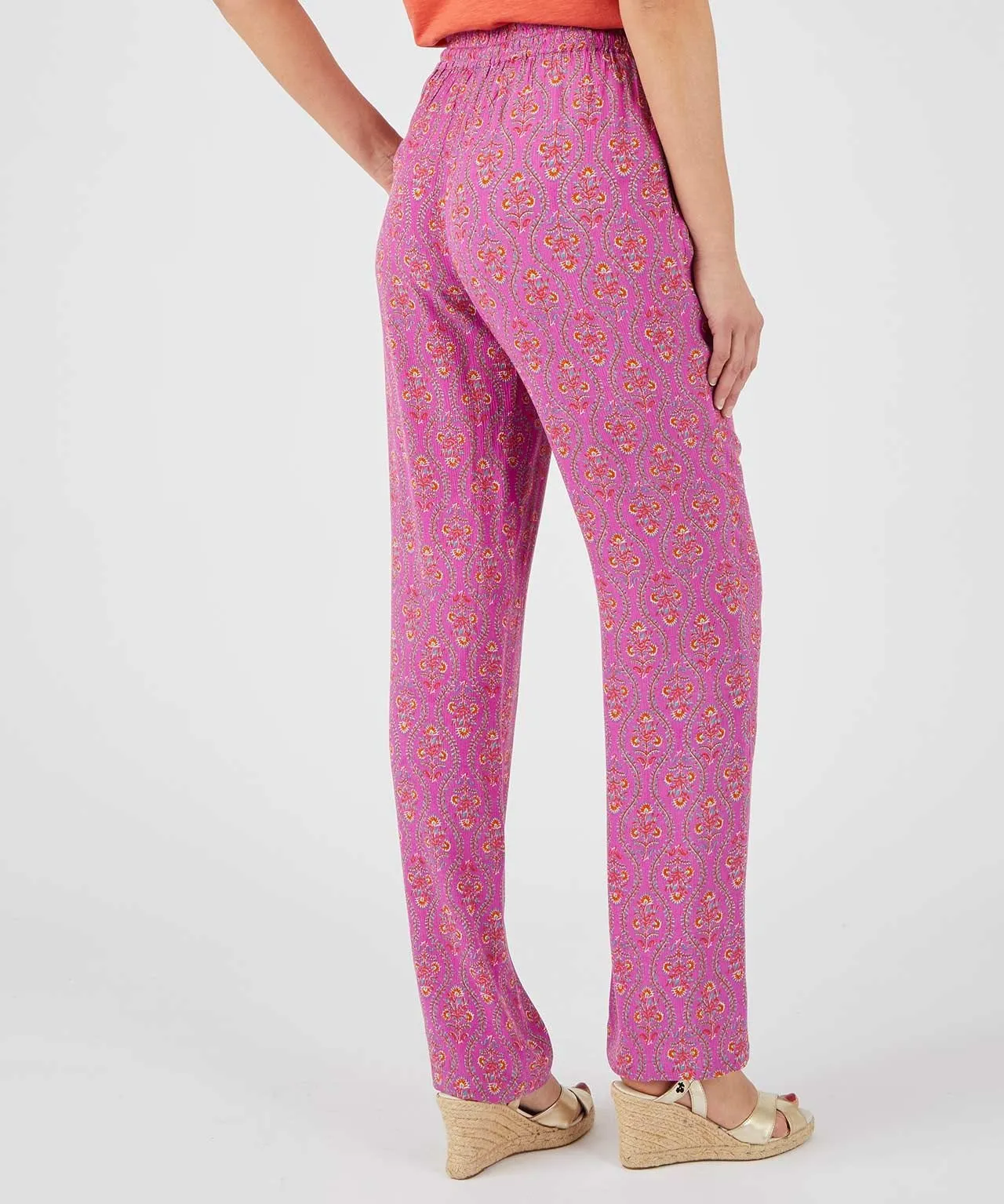 Print Crinkle Pants