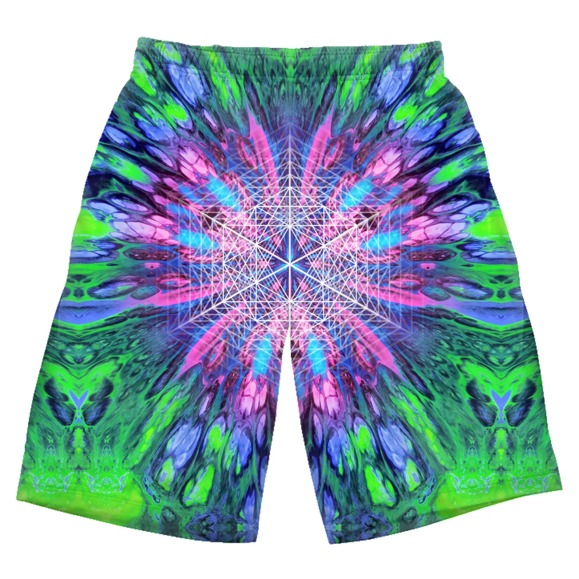 Psychedelic Portal Printed Shorts