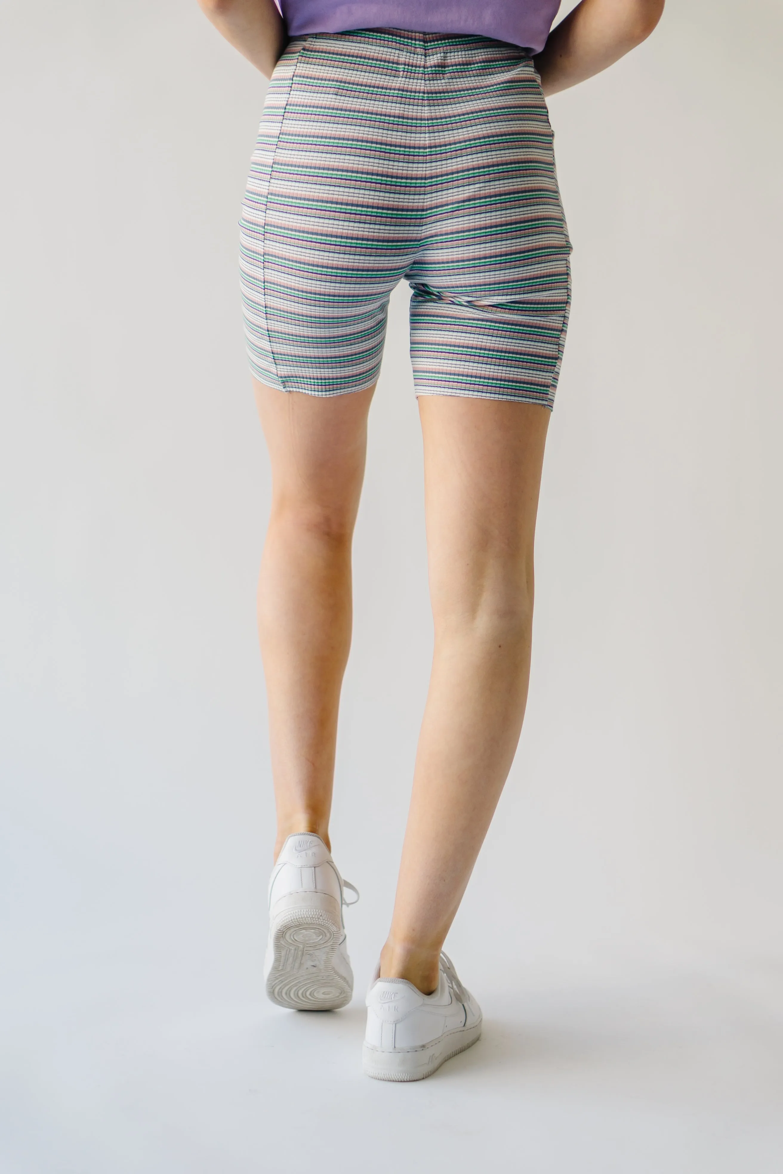 Striped Shorts in Purple