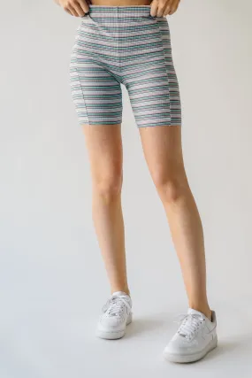 Striped Shorts in Purple