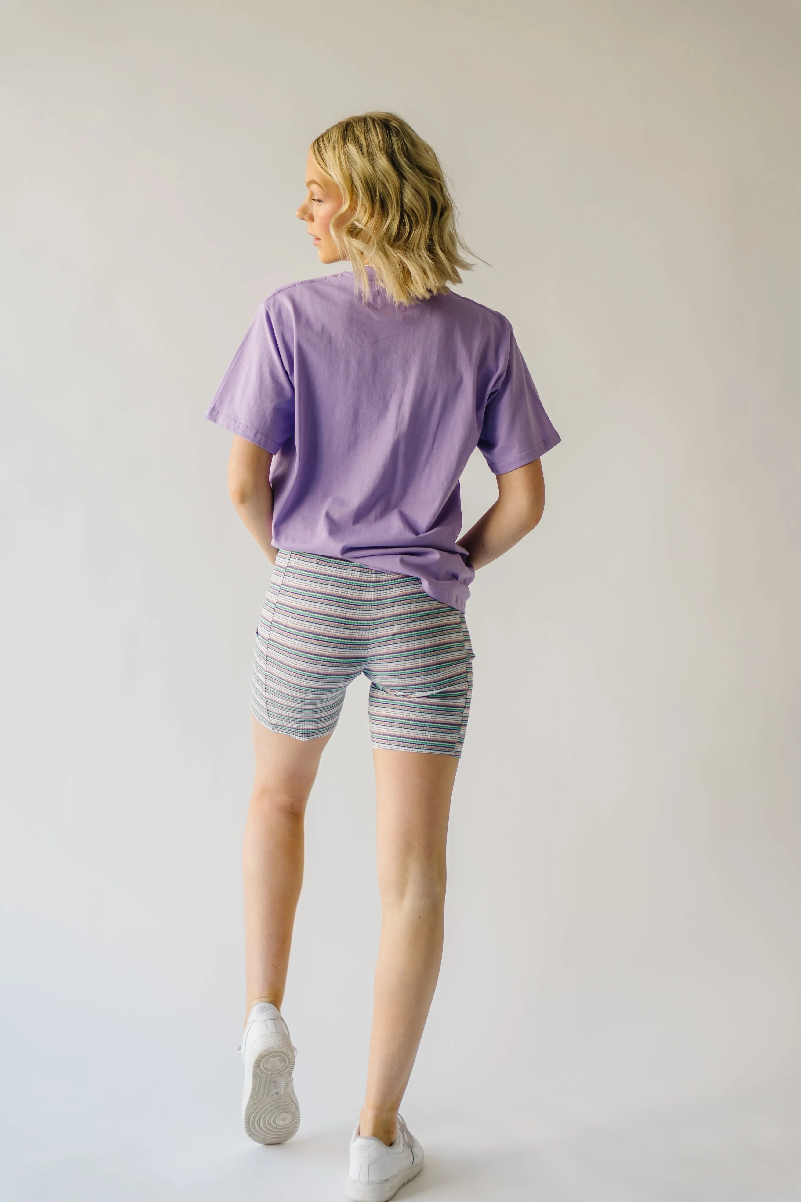 Striped Shorts in Purple