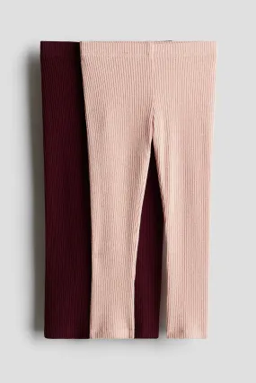 Rib-Knit Leggings 2-pack