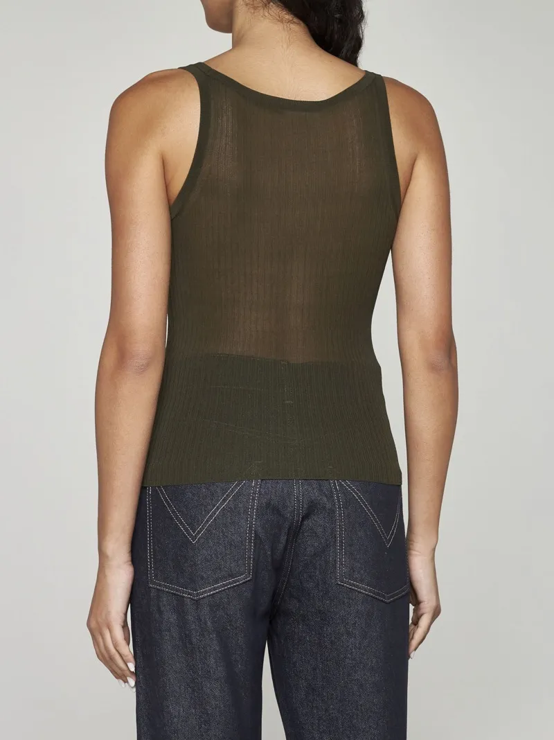 MaxMara Ribbed Silk Top