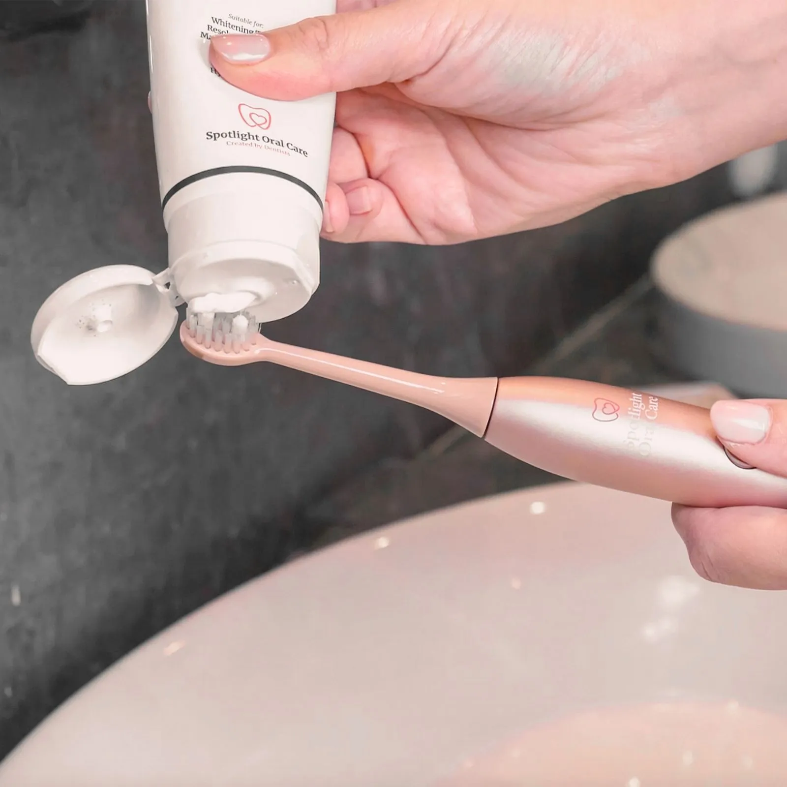 Rose Gold Sonic Toothbrush by Spotlight Oral Care