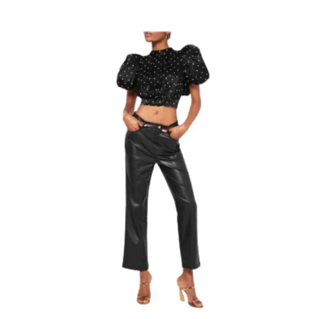 ROTATE Dots Puff Sleeves Shirts & Blouses