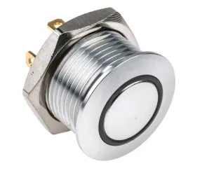 RS PRO Illuminated Push Button Switch, Momentary, Panel Mount, 16mm Cutout, SPST, Yellow LED, 36V dc, IP67