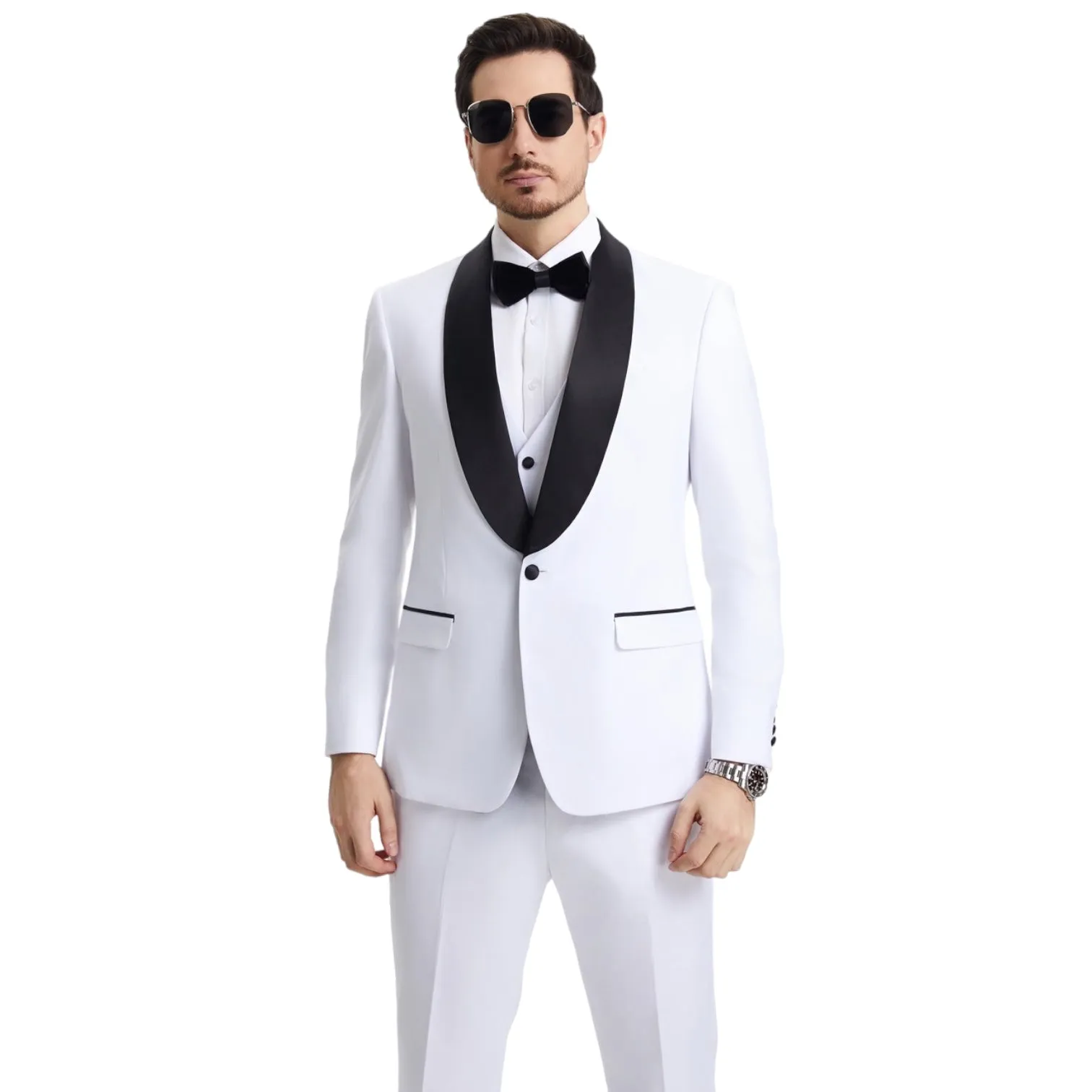 Wide Shawl Lapel Tuxedo by STACY ADAMS Model SMT282H1-01