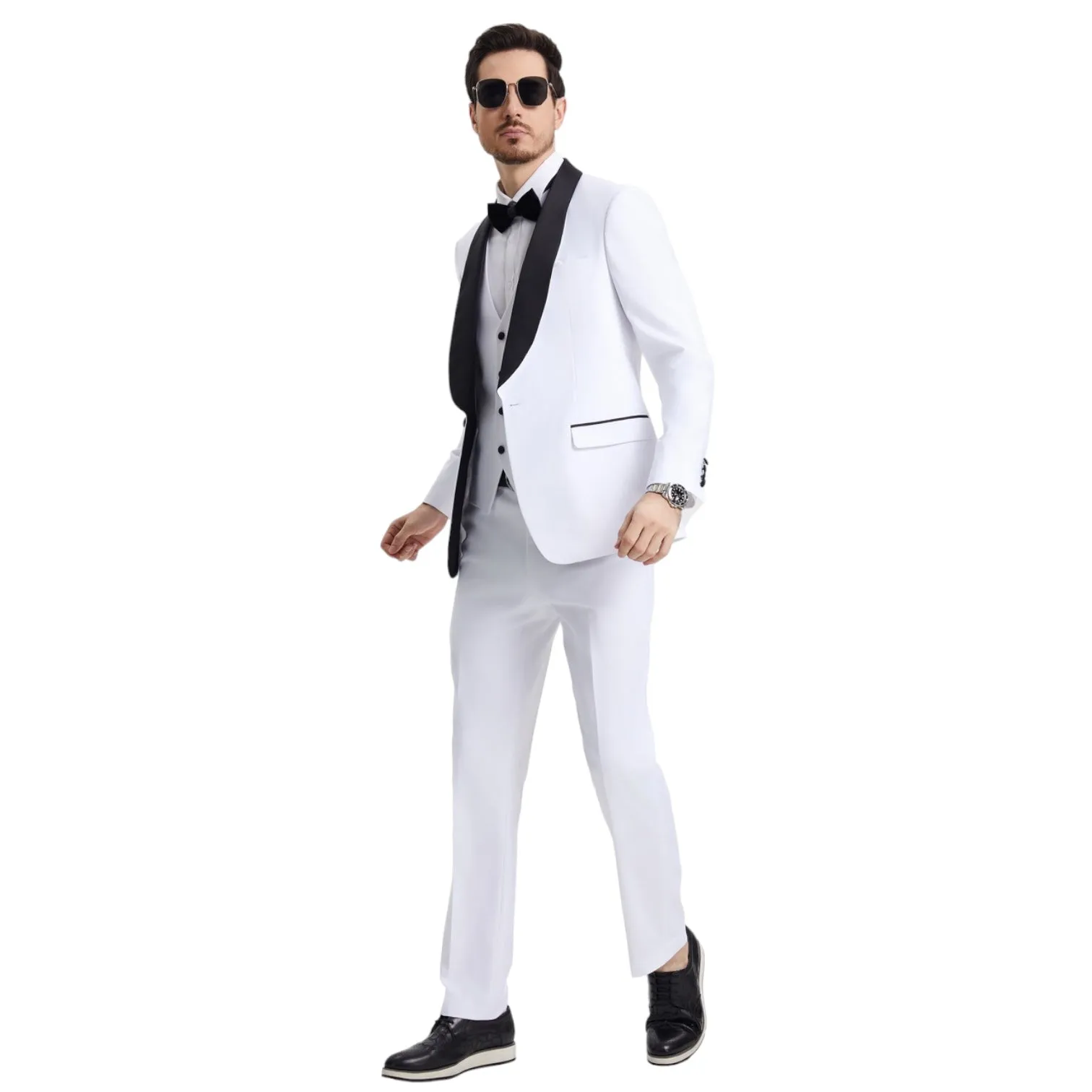 Wide Shawl Lapel Tuxedo by STACY ADAMS Model SMT282H1-01