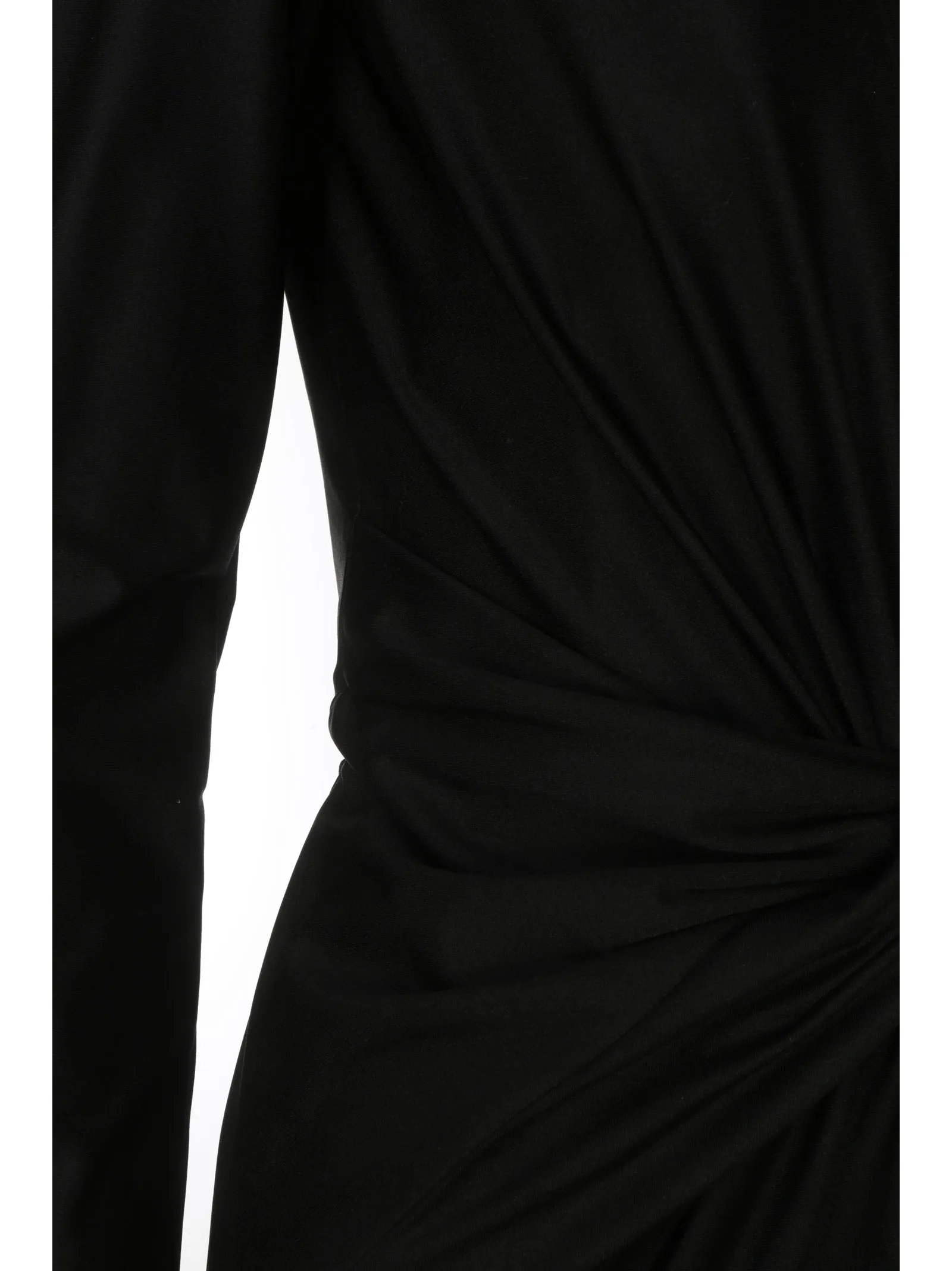 Saint Laurent Long-Sleeved V-Neck Jumpsuit