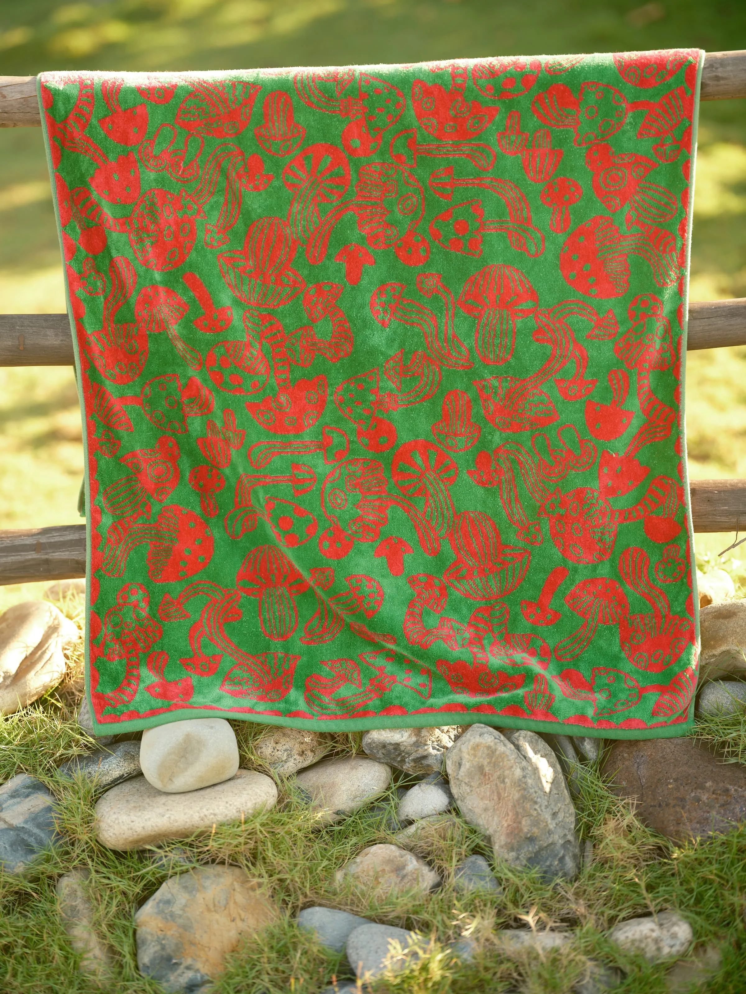 Mushroom Print Towel