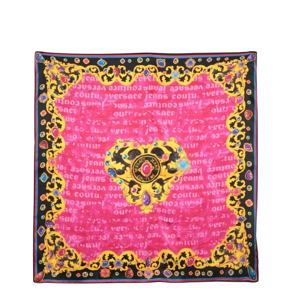 Jewel Heart Couture Silk Foulard by Versace Jeans Couture