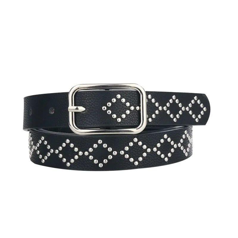 Personality Punk Rivet Leather Belt