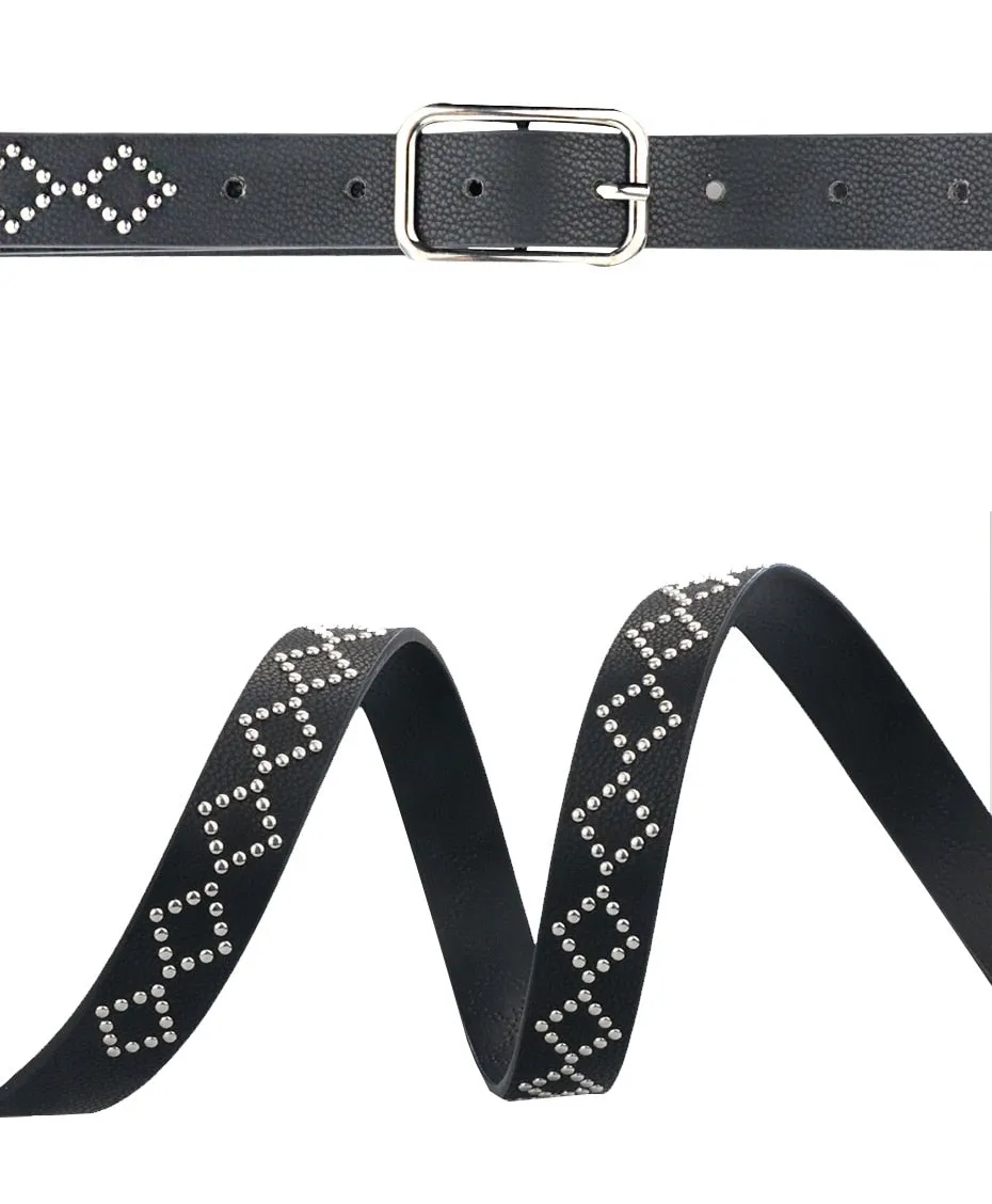 Personality Punk Rivet Leather Belt