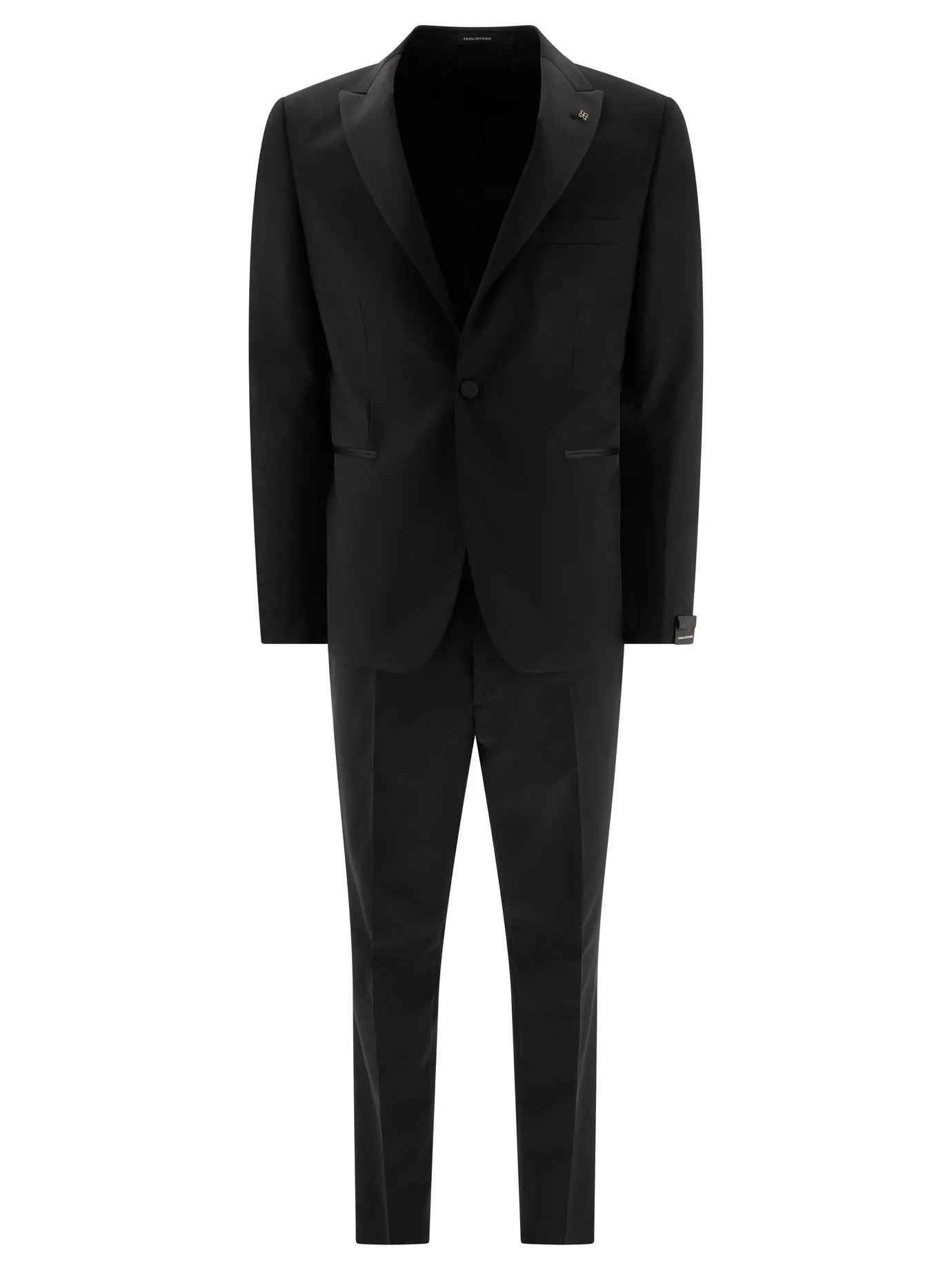 Black Single-Breasted Wool Suit Suits