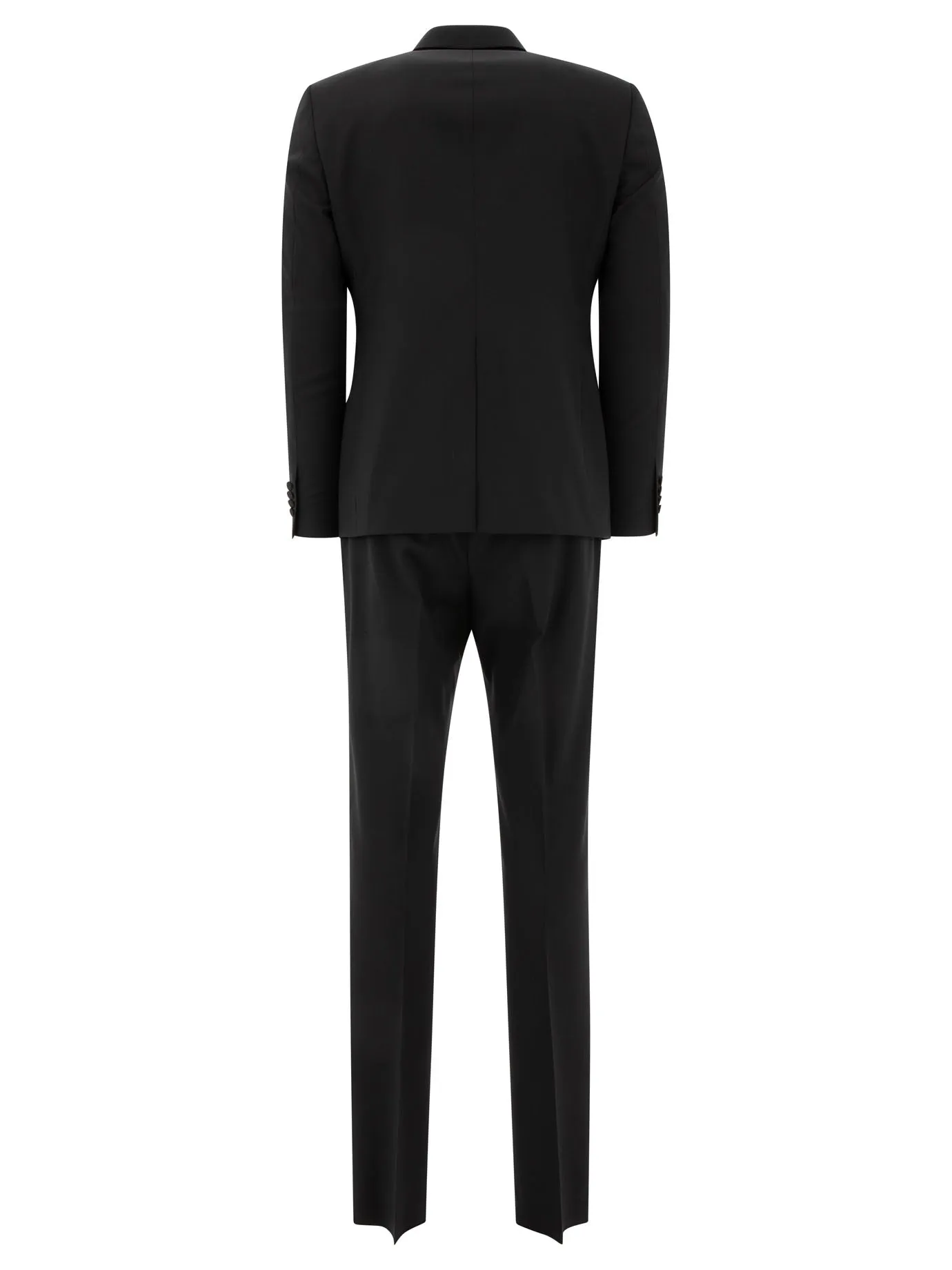 Black Single-Breasted Wool Suit Suits