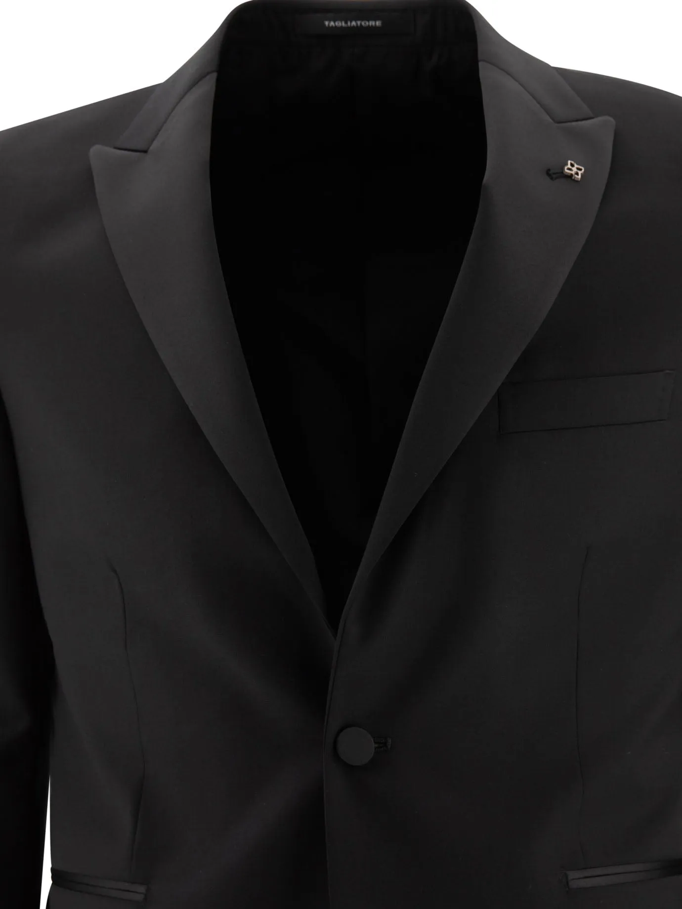 Black Single-Breasted Wool Suit Suits