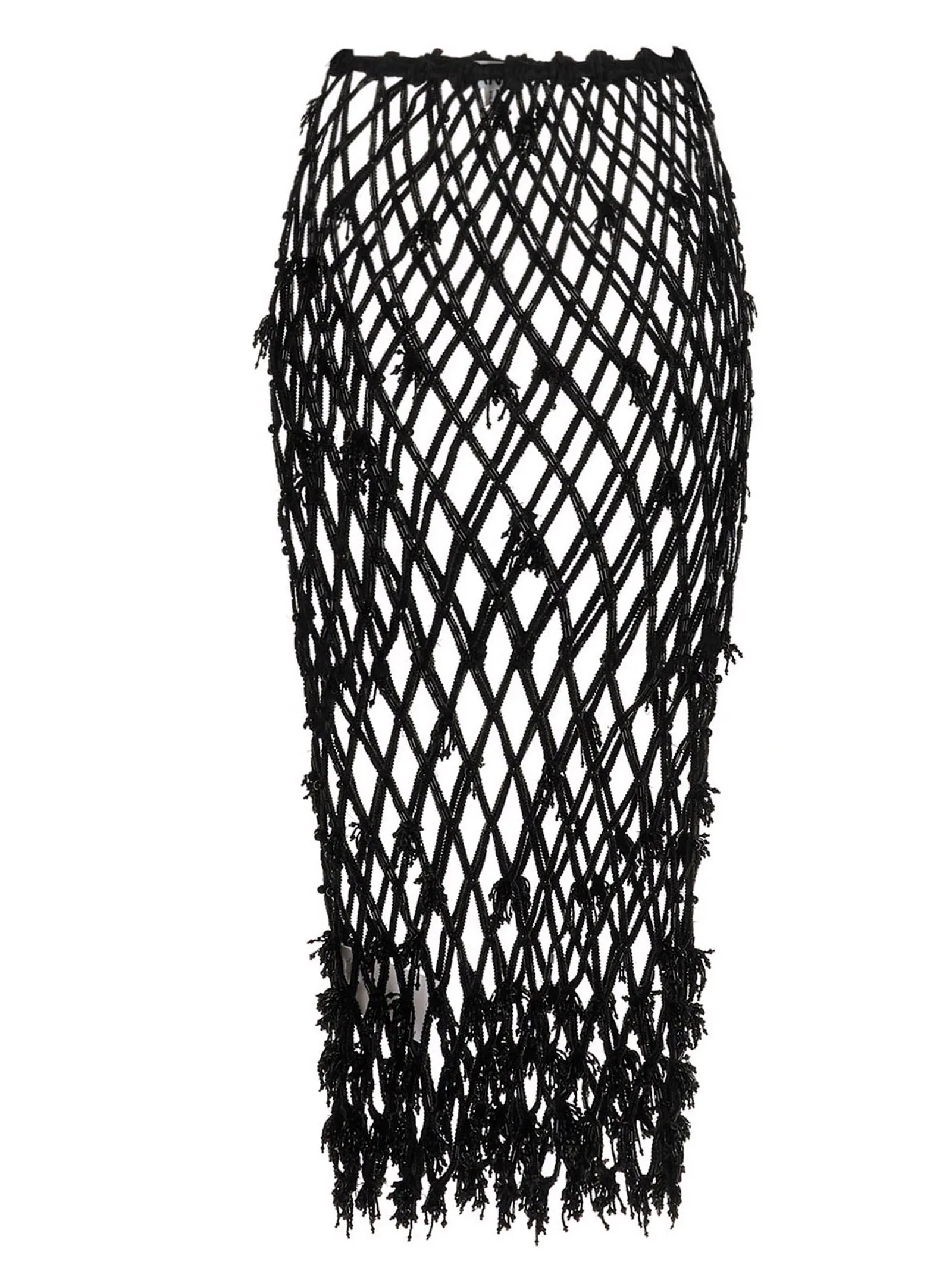 Ganni Beaded Mesh Skirt