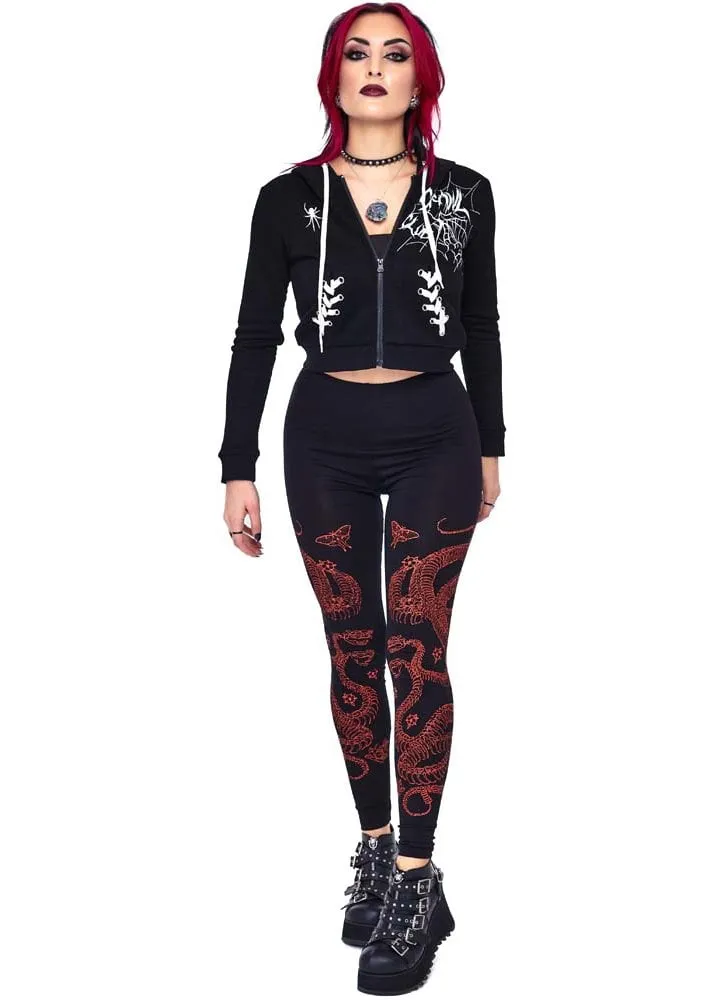 90s Snake Skeleton Leggings