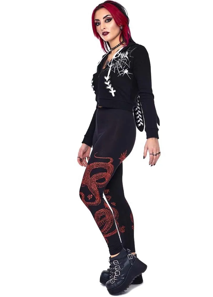 90s Snake Skeleton Leggings