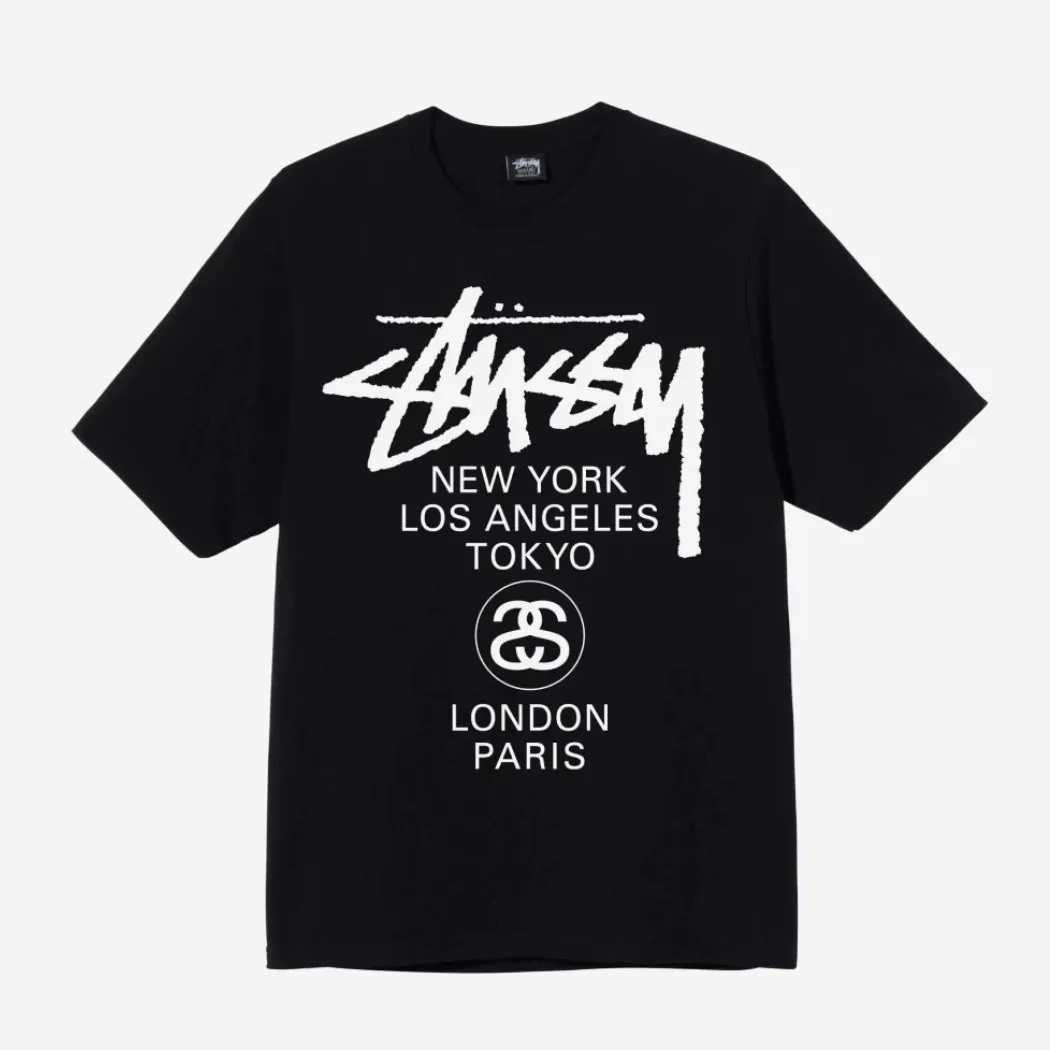 Street Style Unisex STUSSY Logo Skater Style T-Shirts