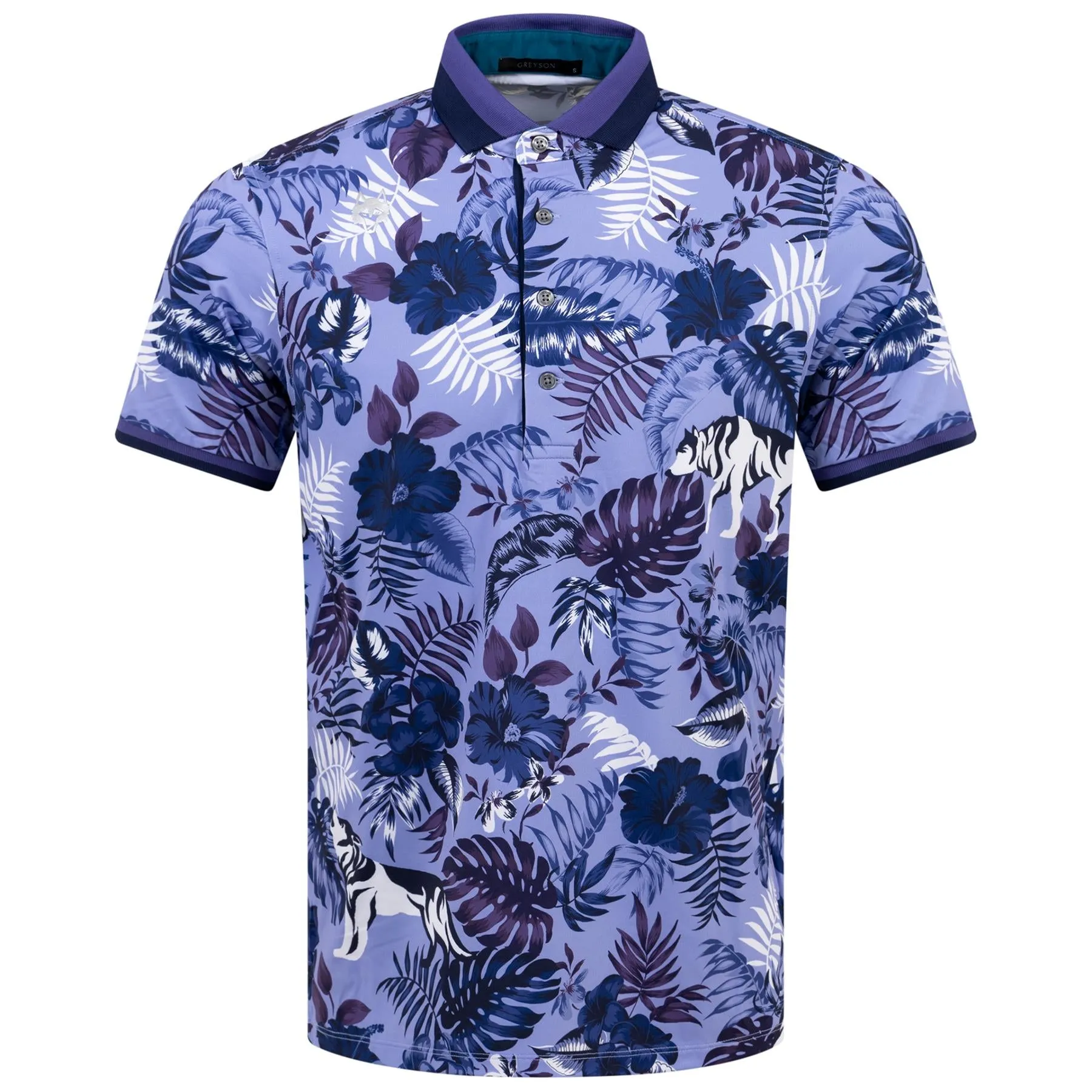 SU24 Floral Wolf Jungle Polo Iz