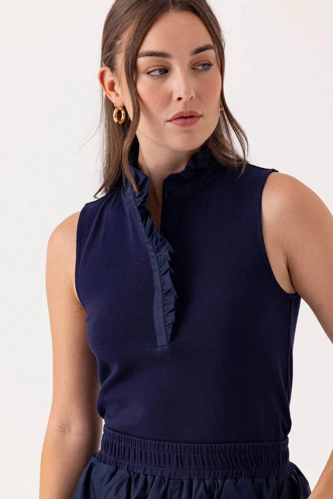 Sundays Maree Navy Top